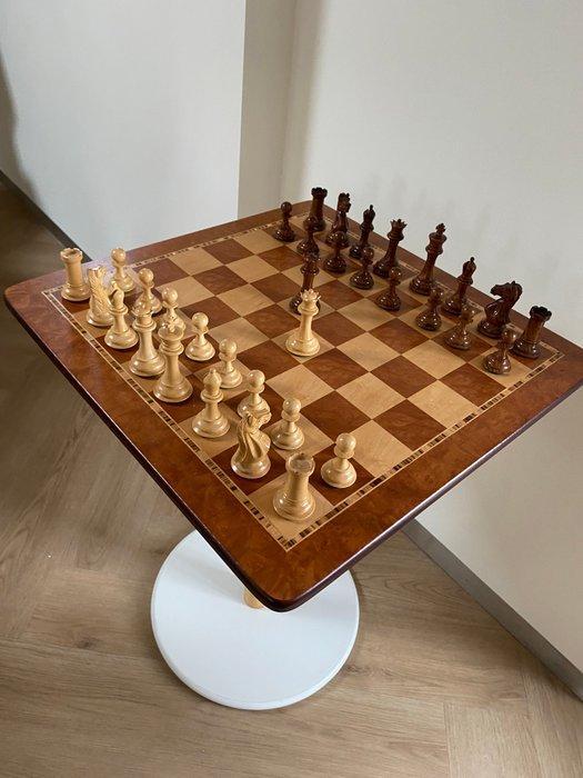 Schaakspel - Hout walnoot, Antiek en Kunst, Curiosa en Brocante