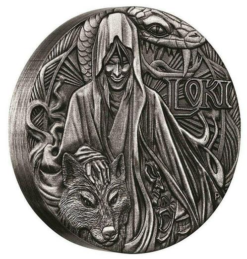 Tuvalu. 2 Dollars 2016 Norse Gods - Loki - High Relief Antik, Postzegels en Munten, Munten | Europa | Niet-Euromunten