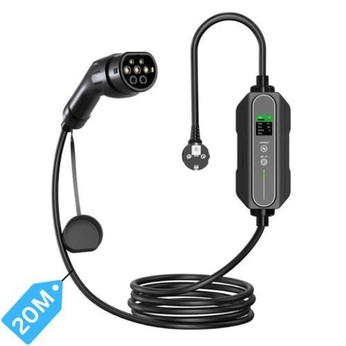 EV4U Mobiele Thuislader Type 2 - 20 meter - 6A-16A - IP67, Autos : Divers, Bornes de recharge, Enlèvement ou Envoi