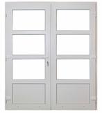PVC Dubbele deur Basic Plus B.150 x H.204 antraciet., Nieuw, Glas, Minder dan 200 cm, Ophalen of Verzenden