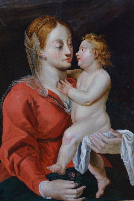 Circle of Abraham Janssens (XVII) - Madonna with child, Antiek en Kunst, Kunst | Schilderijen | Klassiek