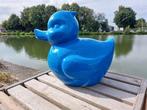 Figuur - Large blue bath duck - 44 cm - Polyresin