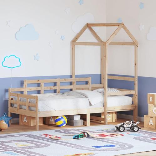 vidaXL Slaapbank met huisje 90x200 cm massief grenenhout, Huis en Inrichting, Slaapkamer | Bedden, Nieuw, Verzenden