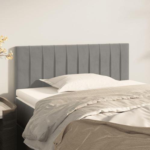 vidaXL Hoofdbord 100x5x78/88 cm fluweel lichtgrijs, Huis en Inrichting, Slaapkamer | Bedden, Nieuw, Verzenden