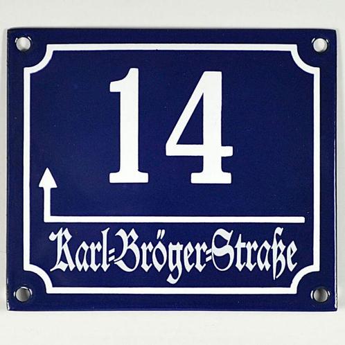 House number with name and arrow 14x12 cm, Verzamelen, Merken en Reclamevoorwerpen, Verzenden