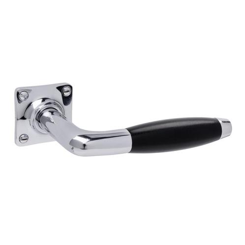 Deurklink - Klassiek glanzend nikkel vierkant rozet, Doe-het-zelf en Bouw, Hang- en Sluitwerk, Klink of Kruk, Nieuw, Koper of Messing