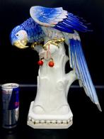 Karl Ens, Volkstedt - Parrot on Pedestal with Red Cherry (40