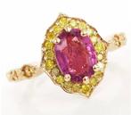1.06ct Purple Sapphire & 0.40ct Fancy Vivid Yellow Diamond -