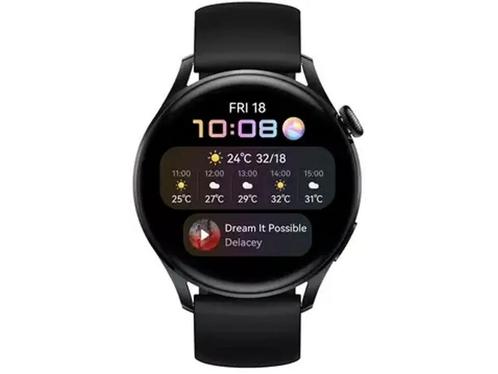 Huawei Watch 3 Active Edition Zwart (Zwart), Huis en Inrichting, Woonaccessoires | Overige, Zo goed als nieuw, Verzenden