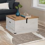 vidaXL Opbergkist HALDEN wit 91x91x47 cm massief grenenhout, Verzenden, Nieuw