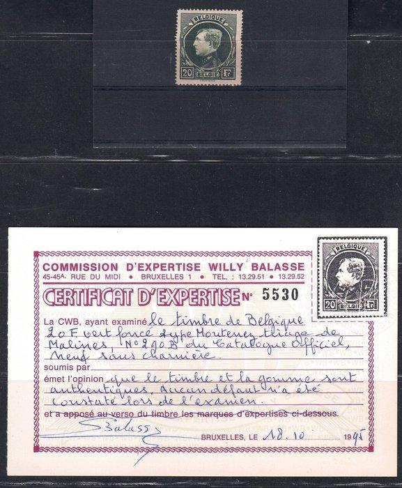 België 1930/1941 - De Grote Montenez ( 20Fr. ) donkergroen,, Postzegels en Munten, Postzegels | Europa | België