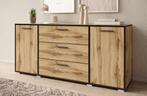 Meubella | Dressoir eiken 150x40x68 | Kast modern, Huis en Inrichting, Kasten | Dressoirs, Verzenden, Nieuw, 25 tot 50 cm, 150 tot 200 cm