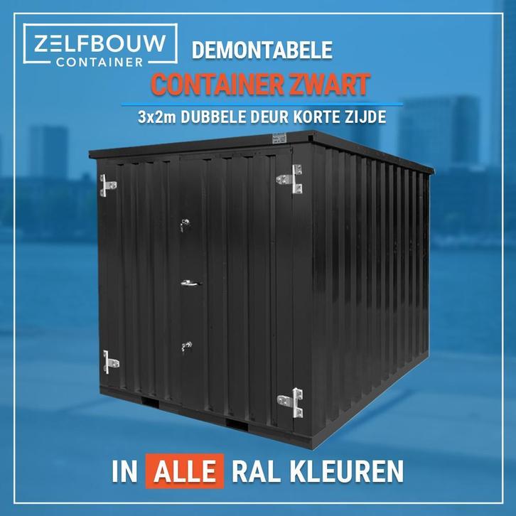 Demontabele container in kleur voor in de tuin | bel snel!, Doe-het-zelf en Bouw, Bouwketen en Schaftketen, Nieuw, Ophalen