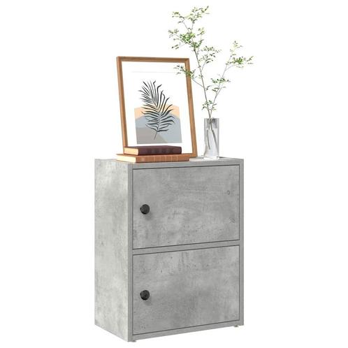 vidaXL Boekenkast 40x24x52 cm bewerkt hout betongrijs, Huis en Inrichting, Kasten | Boekenkasten, Nieuw, Verzenden