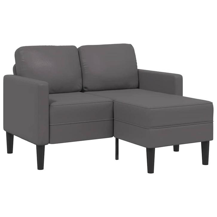 vidaXL 2-zitsbank met chaise longue, L-vormig, grijs, 125, Huis en Inrichting, Zetels | Zetels, Nieuw, Verzenden