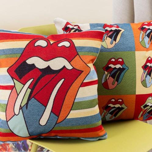 Housse de coussin - Hommage aux Rolling Stones - Fait main -, Antiek en Kunst, Kunst | Designobjecten