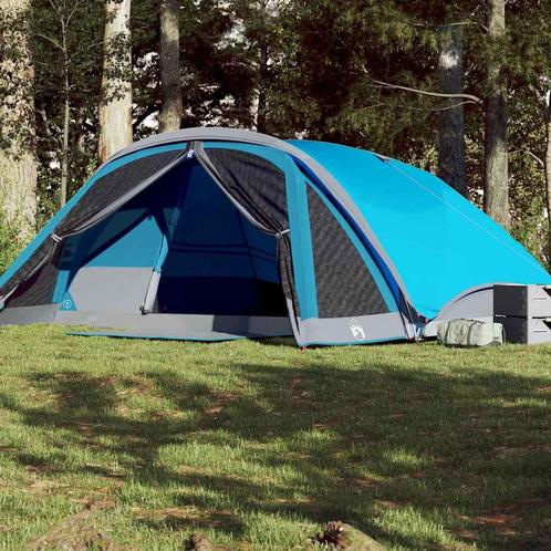vidaXL Gezinstent 6-persoons waterdicht blauw, Caravans en Kamperen, Tenten, Nieuw, Verzenden