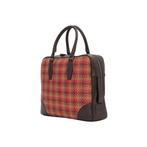 Testoni Bologna Brown Briefcase PC Case Bright Woven Karibu