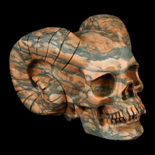 628 g 10,20 x 8,60 cm Thanatos gehörnter God van de dood, Verzamelen, Dierenverzamelingen