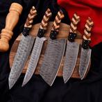 Keukenmes - Chefs knife - Handgemaakt gevouwen staal,, Antiek en Kunst