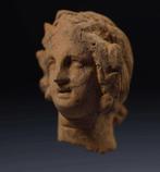 Oud-Grieks Terracotta vrouwelijk hoofd - 5 cm