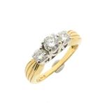 Gouden (verlovings)ring met diamant | 0,88 ct., Handtassen en Accessoires, Ringen, Gebruikt, Overige kleuren, Ophalen of Verzenden