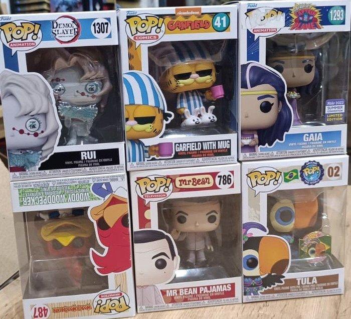 Funko - Funko Pop Rui; Garfield with Mug; Gaia; Woody, Antiek en Kunst, Antiek | Speelgoed