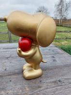 Statue, gold snoopy - 28 cm - polyresin, Antiquités & Art