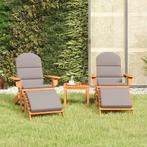 vidaXL 3-delige Loungeset Adirondack massief acaciahout, Tuin en Terras, Verzenden, Nieuw, Loungeset