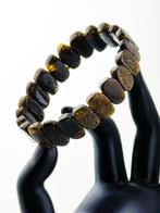Bracelet en véritable ambre baltique – segments brun forêt