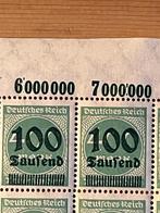 Duitse Rijk 1923 - Panoramische opname met dubbele plaatfout, Postzegels en Munten, Gestempeld