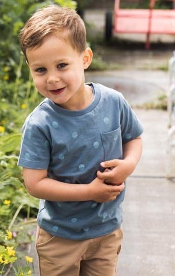 Koko Noko - T-shirt Dot Smokey Blue, Kinderen en Baby's, Kinderkleding | Maat 116, Jongen, Nieuw, Shirt of Longsleeve, Ophalen of Verzenden