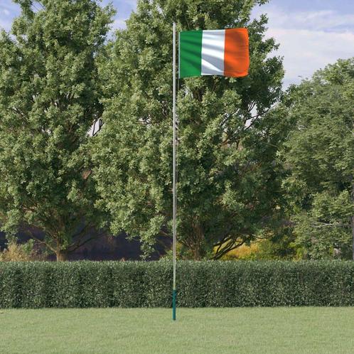 vidaXL Vlag met vlaggenmast Ierland 6,23 m aluminium, Diversen, Vlaggen en Wimpels, Nieuw, Verzenden