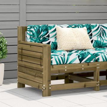 vidaXL Tuinbank met armleuning 69x62x70,5 cm geïmpregneerd, Verzenden