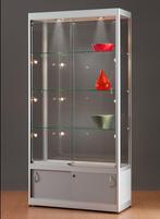 *TIP*  Luxe vitrinekast aluminium 100 cm met onderkast en v, Ophalen of Verzenden