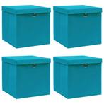 vidaXL Opbergboxen met deksel 4 st 32x32x32 cm stof, Verzenden, Nieuw