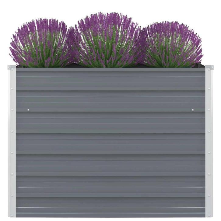 vidaXL Plantenbak verhoogd 100x100x77 cm gegalvaniseerd, Tuin en Terras, Bloempotten, Nieuw, Verzenden