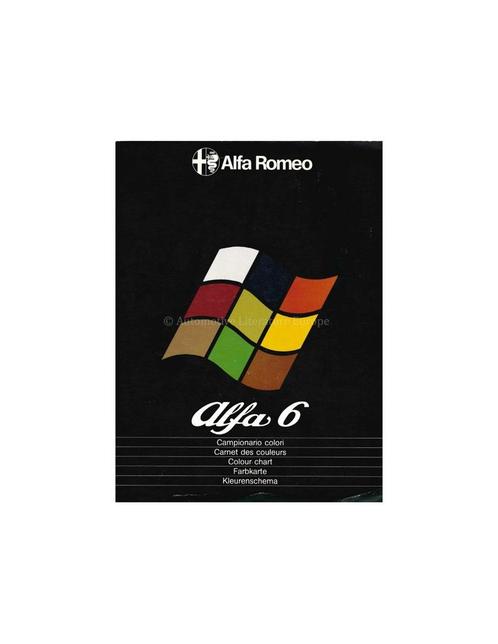 1979 ALFA ROMEO ALFA 6 KLEURENSCHEMA BROCHURE, Boeken, Auto's | Folders en Tijdschriften