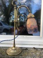 Tafellamp - Messing, Glas - Muller Freres, Antiquités & Art