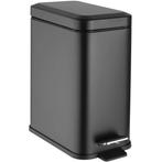 Pedaalemmer | Staal | Zwart | 5L | Klapdeksel |, Verzenden, Nieuw in verpakking