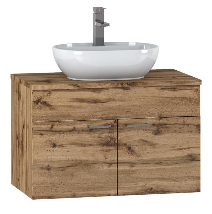 Wastafelkast Colorado 80 x 46 x 52 cm - Eiken - Badmeubel, Huis en Inrichting, Badkamer | Badkamermeubels, Nieuw, Verzenden