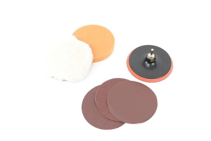 TM 7 Delige Schuur en Polijstset 150 mm voor Polijstmachine,, Auto diversen, Autogereedschap, Verzenden