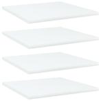 vidaXL Wandschappen 4 st 40x40x1,5 cm bewerkt hout wit, Verzenden, Nieuw