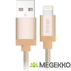 Akasa AK-CBUB31-10GL 1m USB A Lightning Goud USB-kabel, Verzenden, Nieuw