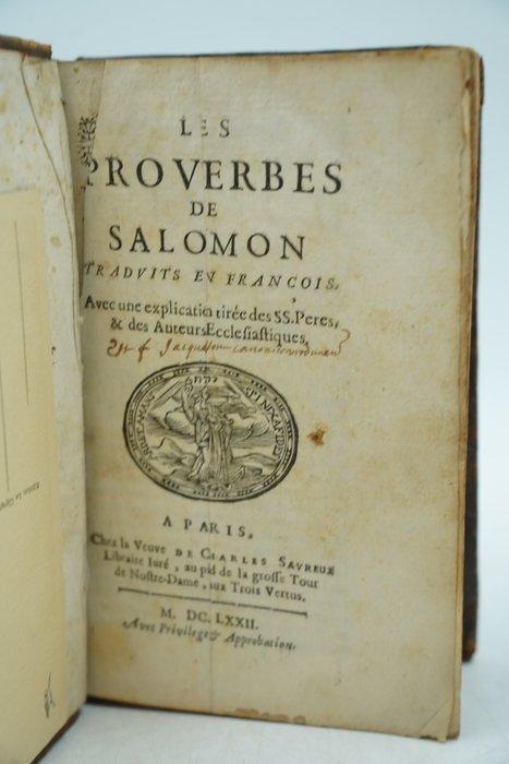 Salomon - Proverbes de Salomon - 1672, Antiek en Kunst, Antiek | Boeken en Manuscripten