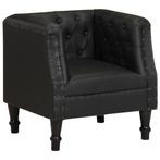 vidaXL Fauteuil echt leer zwart, Huis en Inrichting, Verzenden, Nieuw