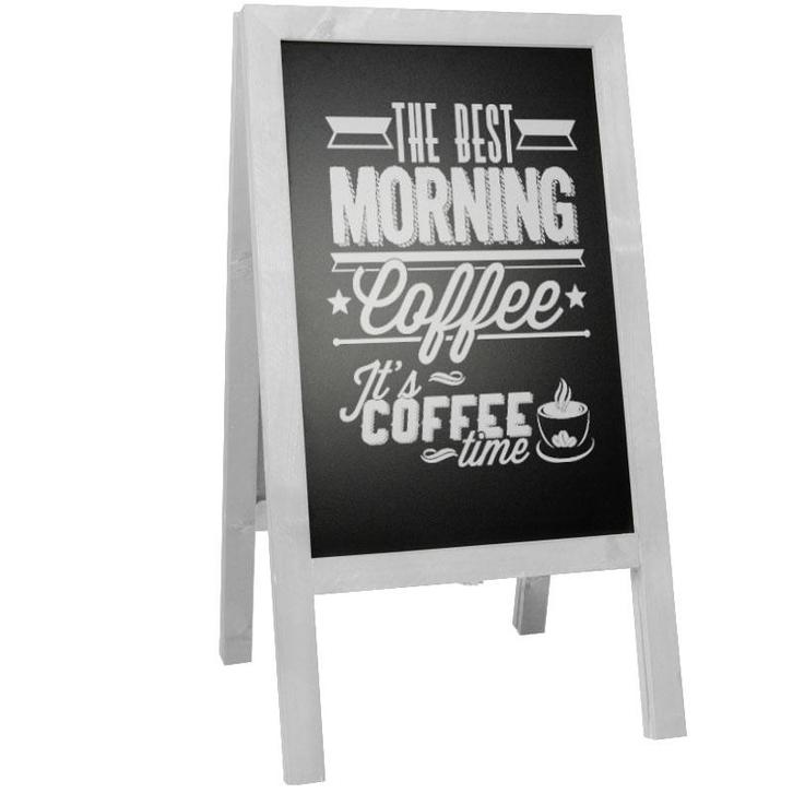 Krijtstoepbord Steigerhout Wit 46x80 cm, Articles professionnels, Articles professionnels Autre, Envoi