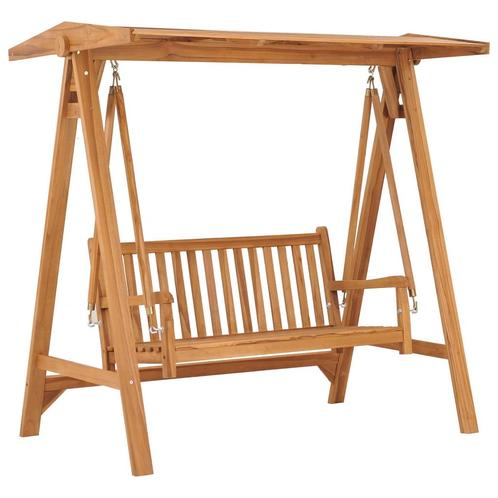 vidaXL Schommelbank 170 cm massief teakhout, Tuin en Terras, Overige Tuin en Terras, Nieuw, Verzenden
