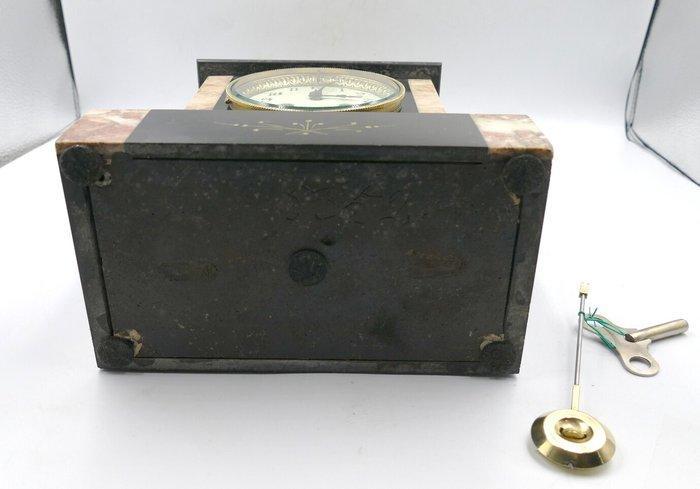 Klok - Marmer, Zinklegering - 1850-1900, Antiek en Kunst, Antiek | Klokken