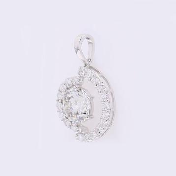 Zonder Minimumprijs - Hanger - 14 karaat Witgoud - 2.04ct.